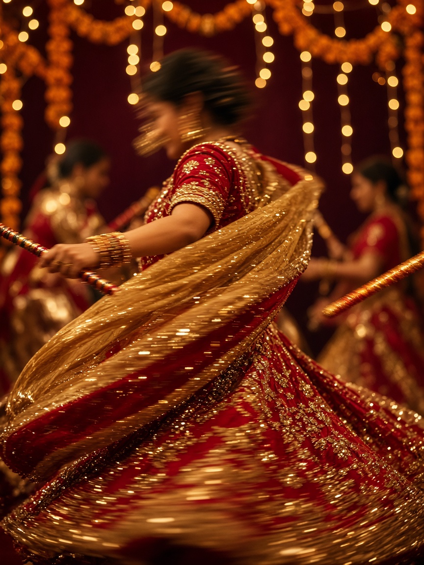 Navratri lights and dance